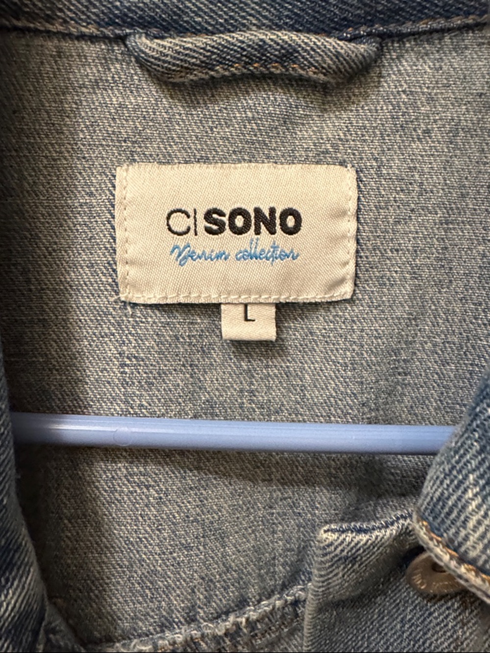Ci Sono Light Blue Distressed pride Denim Jacket with Rainbow Trim - Picture 3 of 3
